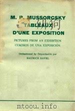 Tableaux D'Une Exposition Pictures from an Exhibition Cuadros De Una Exposicion 1929 PDF电子版封面 M.P.Mussorgsky