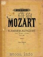 MOZART KAMMER=KONZERT PDF电子版封面 MOZART