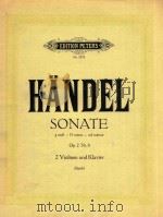 Sonate g moll-G minor-sol mineur Op.2 Nr.8 2 Violinen und Klavier PDF电子版封面 HANDEL