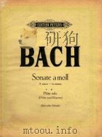 SONATE AMOLL PDF电子版封面 Bach