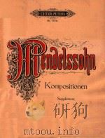 MENDELSSOHN     PDF电子版封面    KOMPOSITIONEN 