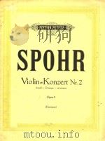 斯波尔:小提琴协奏曲第2号作品2 D短调(小提琴和钢琴)(外文) PDF电子版封面