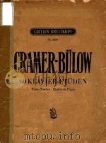 CRAMER-BULOW 60 KLAVIER-ETUDEN PDF电子版封面 CRAMER-BULOW
