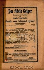 Der fidele Geiger Operette in 3 Akten 1919 PDF电子版封面