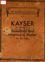 Elementary and Progressive Studies for the Violin（ PDF版）
