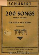 200 SONGS IN THREE VOLUMES FOR VOICE AND PIANO VOLUME 3 50 SONGS PDF电子版封面 SCHUBERT
