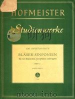 BLASER SINFONIEN FUR ZWEI KLARINETTEN ZWEI HORNER UND FAGOTTE HEFT2 NR.4-6 PDF电子版封面