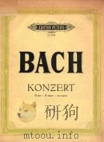 KONZERT EDUR-E MAJOR-MI MAJEUR PDF电子版封面 BACH