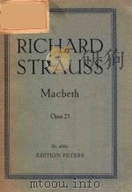 MACBETH TONDICHTUNG NACH SHAKESPEARES D RAMA FUR GROSSES ORCHESTER OPUS 23 PARTITUR（ PDF版）