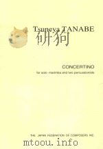 CONCERTINO FOR SOLO MARIMBA AND TWO PERCUSSIONISTS 1995 PDF电子版封面