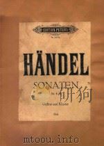 HANDEL SONATEN NR4-6 VIOLINE UND KLAVIER（ PDF版）