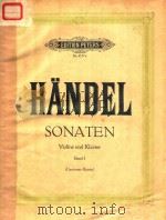 HANDEL SONATEN FUR VIOLINE MIT BEZIFFERTEN BASS（ PDF版）