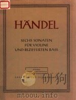 SECHS SONATEN FUR VIOLINE UND BEZIFFERTEN BASS     PDF电子版封面     