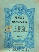 FRANCK SONATE A DUR FUR VIOLINE UND KLAVIER PDF电子版封面 PETERS