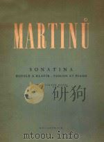 SONATINA PRO HOUSLE A KLAVIR-POUR VIOLON ET PIANO     PDF电子版封面     