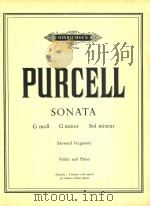 HENRY PURCELL SONATA IN G MINOR FOR VIOLIN AND CONTINUO HARPSICHORD(OR PIANO) PDF电子版封面 PURCELL