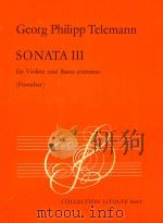 SONATA Ⅲ G-MOLL FUR VIOLINE UND BASSO CONTINUO PDF电子版封面 G.PH.TEELEMANN
