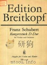 KONZERTSTUCK D-DUR FUR VIOLINE UND ORCHESTER 1977 PDF电子版封面