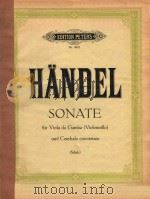 SONATE  FUR VIOLA DA GAMBA (VIOLONCELLO)  UND CEMBALO CONCERTATO（ PDF版）