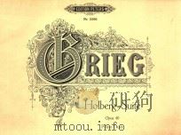 EDVARD GRIEG HOLBERG SUITE FOR STRING ORCHESTRA PDF电子版封面 THEODOR KIRCHNER