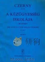 DIE SCHULE DER GELAUFIGKEIT III.HEFT PDF电子版封面 CZERNY