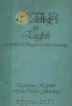 READING IN ENGLISH FOR STUDENTS OF ENGLISH AS A SECOND LANGUAGE（1980 PDF版）