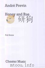 Honey and Rue Full Score 1994 PDF电子版封面 André Previn