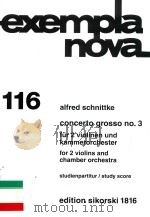 Concerto grosso no. 3 Für 2 Violinen und Kammerorchester For 2 violins and chamber orchestra edition 1988 PDF电子版封面