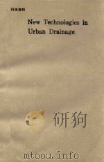 NEW TECHNOLOGIES IN URBAN DRAINAGE（1991 PDF版）