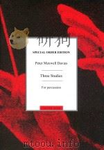 Three Studies For percussion CH55173 1980 PDF电子版封面