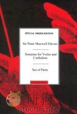 Sonatina for Violin and Cimbalom Set of Parts SOS00709（1984 PDF版）