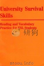 UNIVERSITY SURVIVAL SKILLS READING AND VOCABULARY PRACTICE FOR ESL STUDENTS（1990 PDF版）