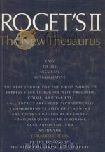 ROGET'S II THE NEW THESAURUS EXPANDED EDITION PDF电子版封面 0395483174 THE AMERICAN HERITAGE DICTIONA