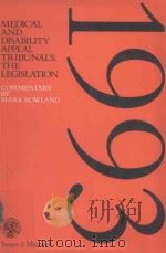 MEDICAL AND DISABILITY APPEAL TRIBUNALS:THE LEGISLATION（1993 PDF版）