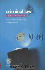 CRIMINAL LAW:TEXT AND MATERIALS   1998  PDF电子版封面  0421587105   