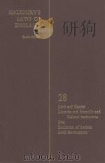 HALSBURY'S LAWS OF ENGLAND VOLUME 28 1979 PDF电子版封面 0406034001