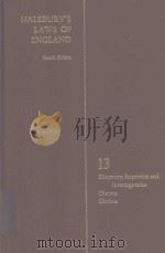 HALSBURY'S LAWS OF ENGLAND VOLUME 13 1975 PDF电子版封面 0406034001