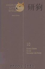 HALSBURY'S LAWS OF ENGLAND VOLUME 10 1975 PDF电子版封面 0406034001