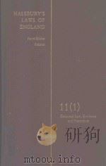 HALSBURY'S LAWS OF ENGLAND VOLUME 11(1) 1990 PDF电子版封面 0406034001