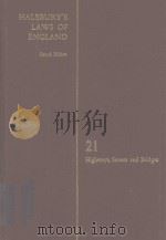 HALSBURY'S LAWS OF ENGLAND VOLUME 21 1981 PDF电子版封面 0406034001