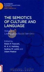 semiotics of culture and language volume 1language as social semiotic PDF电子版封面