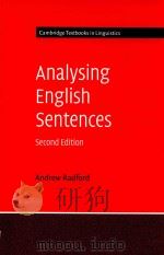 analysing english sentences PDF电子版封面