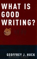 what is good writing PDF电子版封面