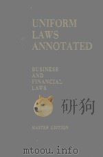 UNIFORM LAWS ANNOTATED 1978 PDF电子版封面