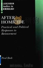 After Homicide Practical And Political Responses To Bereavement（1998 PDF版）
