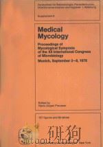 MEDICAL MYCOLOGY 1980 PDF电子版封面 3437106023