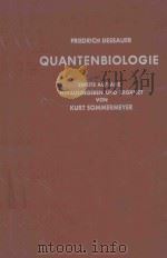 QUANTENBIOLOGIE EINFUHRUNG IN EINEN NEUEN WISSENZWEIG（1964 PDF版）