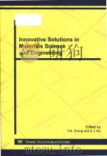 innovative solutions inmaterials science and engineering selected peer reviewed papers from the 2014 PDF电子版封面