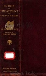 AN INDEX OF TREATMENT TWELFTH EDITION   1940  PDF电子版封面     