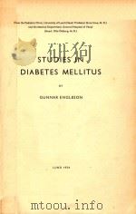 STUDIES IN DIABETES MELLITUS 1954 PDF电子版封面